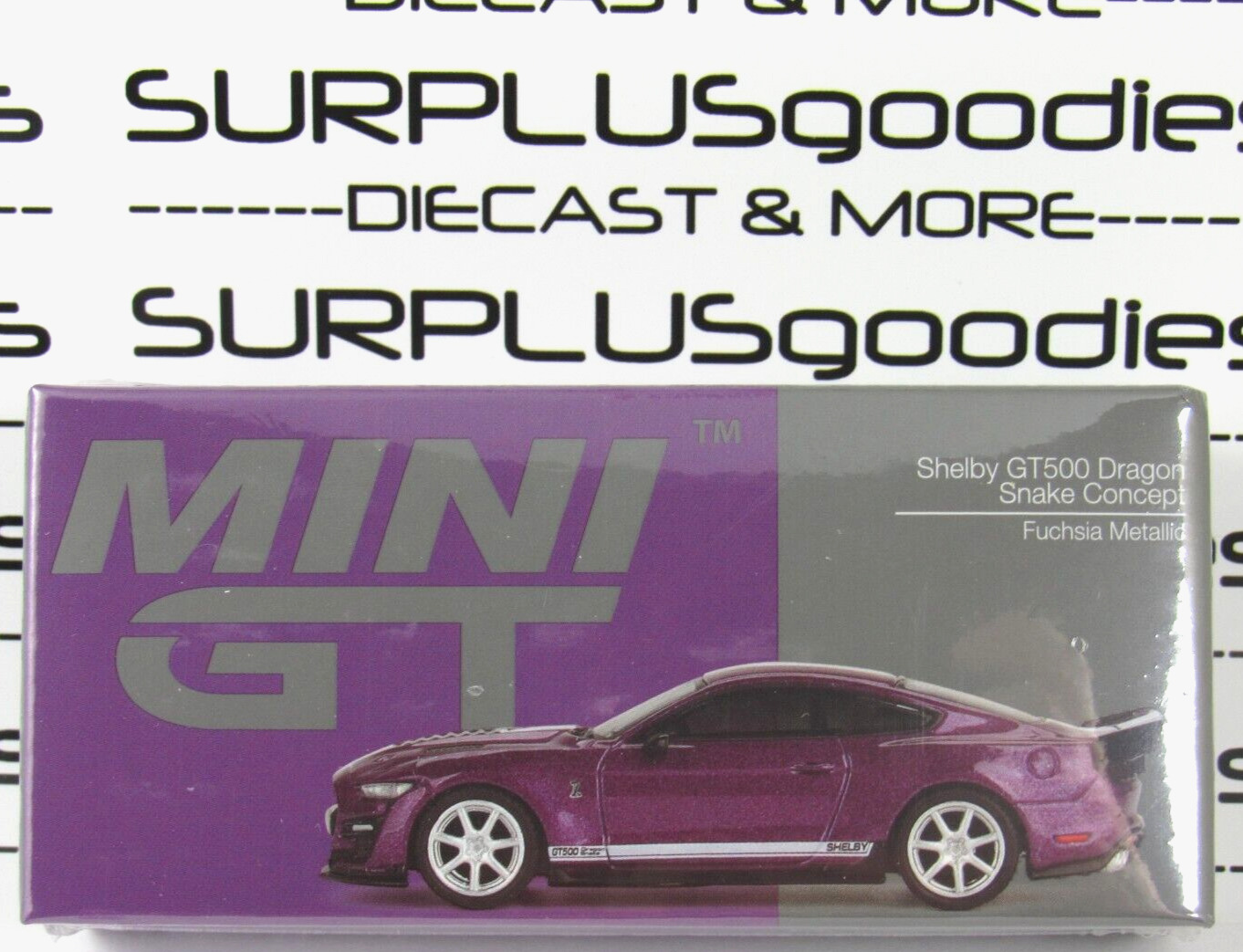 2024 Mini-GT Overseas Ed: Fuchsia FORD MUSTANG SHELBY GT500 Dragon Snake Concept
