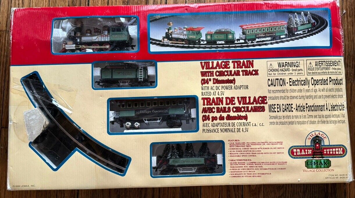 1999 LEMAX Village Collection Train System 18” Circular Track Missing One Track