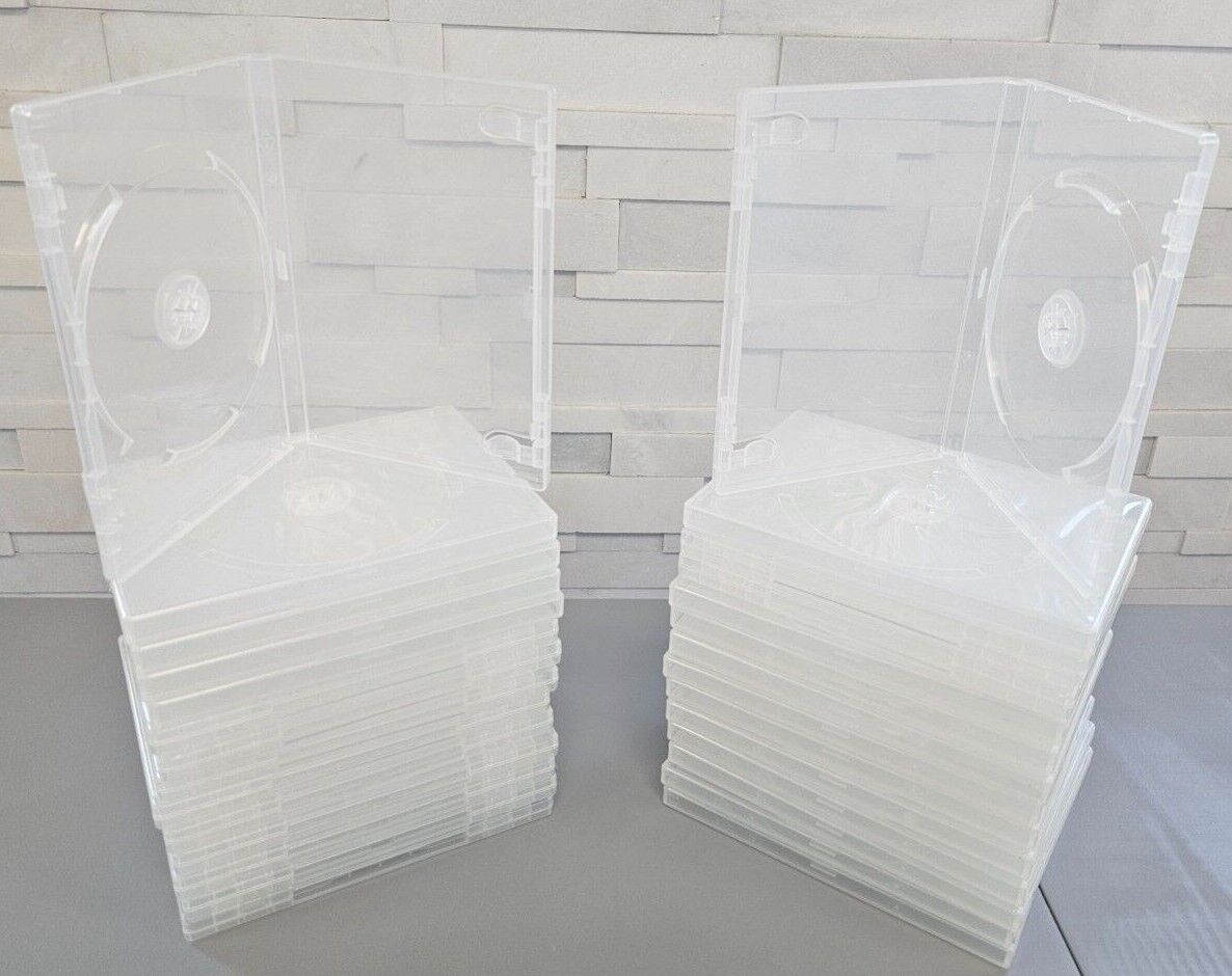 Lot of 10, 20, 30, 50 0R 100 Empty CLEAR DVD Cases, NEW CONDITION, HIGH QUALITY
