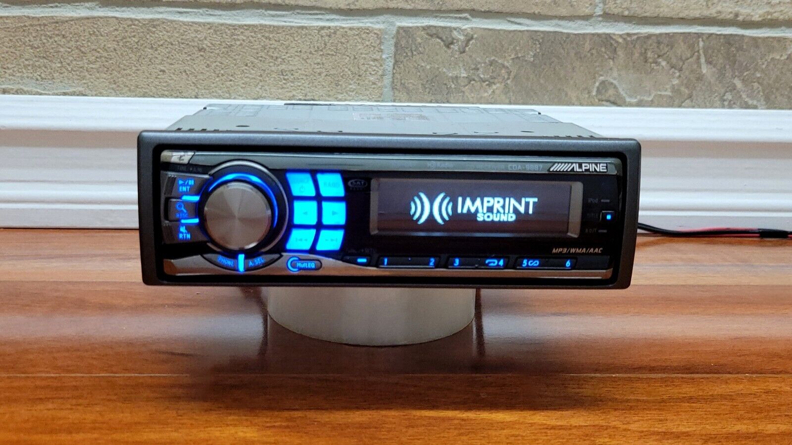 VERY RARE ALPINE CDA-9887 audiophile CD PLAYER with BLUETOOTH ADAPTER old school
