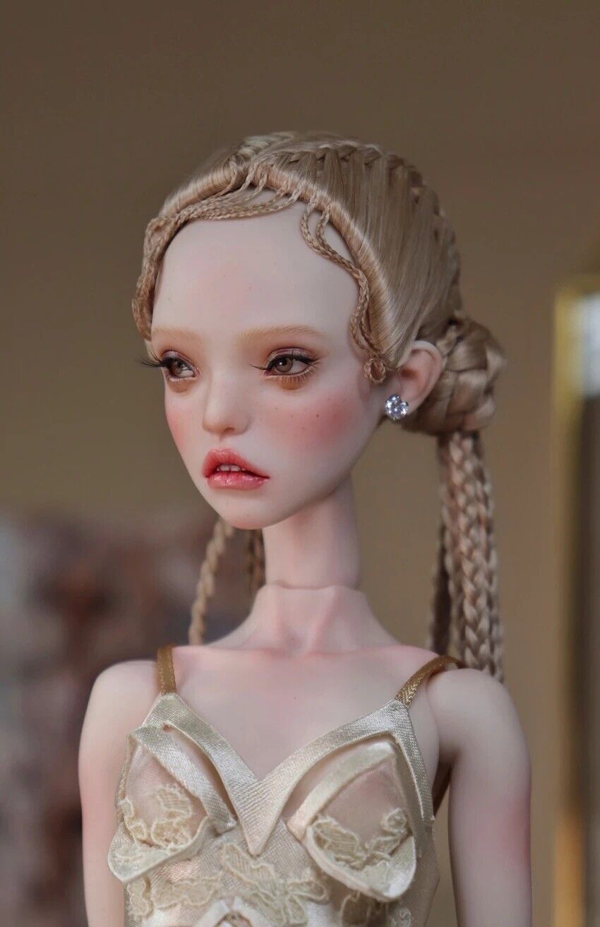 BJD Doll 1/4 MSD Recast Resin Women Jointed Body with Face Makeup Eyes DIY Toy