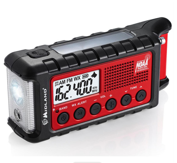 Multiple Power Sources ER310 E+Ready Emergency Crank Weather Alert AM/FM Radio