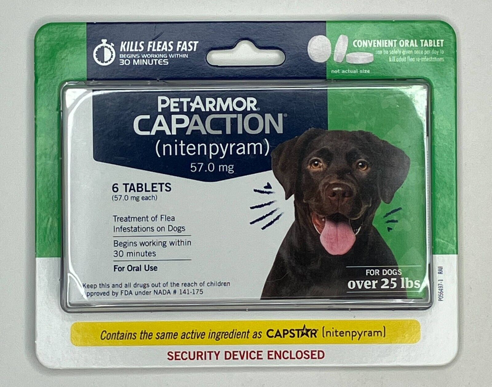 PetArmor Capaction Oral Flea Treatment for Dogs Over 25 lbs 6 tablets NEW SEALED