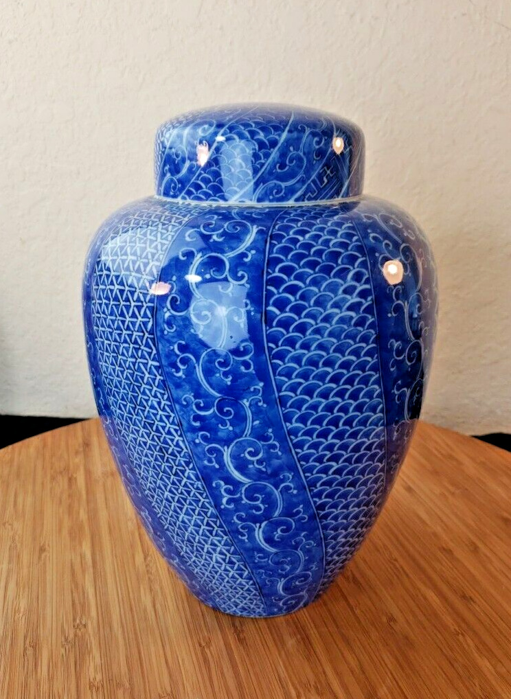 Rare Antique Japanese Meiji Kawamoto Masukichi large VTG mcm seto made vase jar