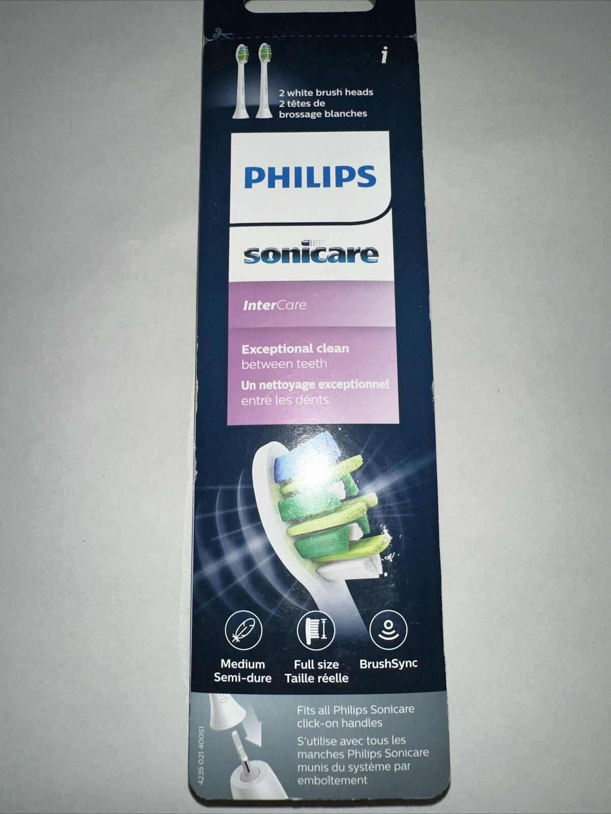 SONICARE i InterCare Replacement Toothbrush Brush Heads Sonic GENUINE HX9002/92