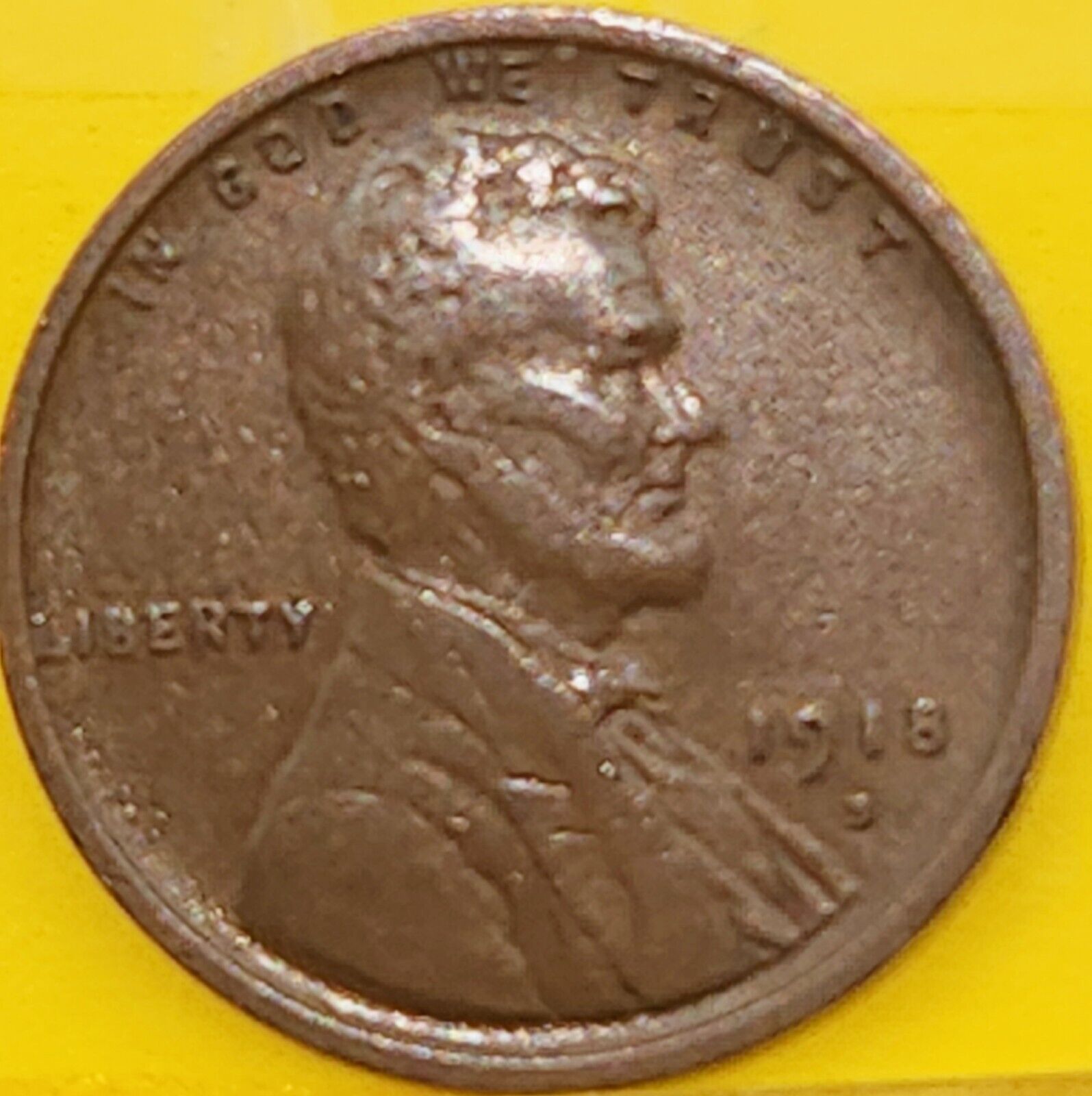 1918 S VF Lincoln Wheat Cent Copper Penny. Nice & Brown. Great Price. 