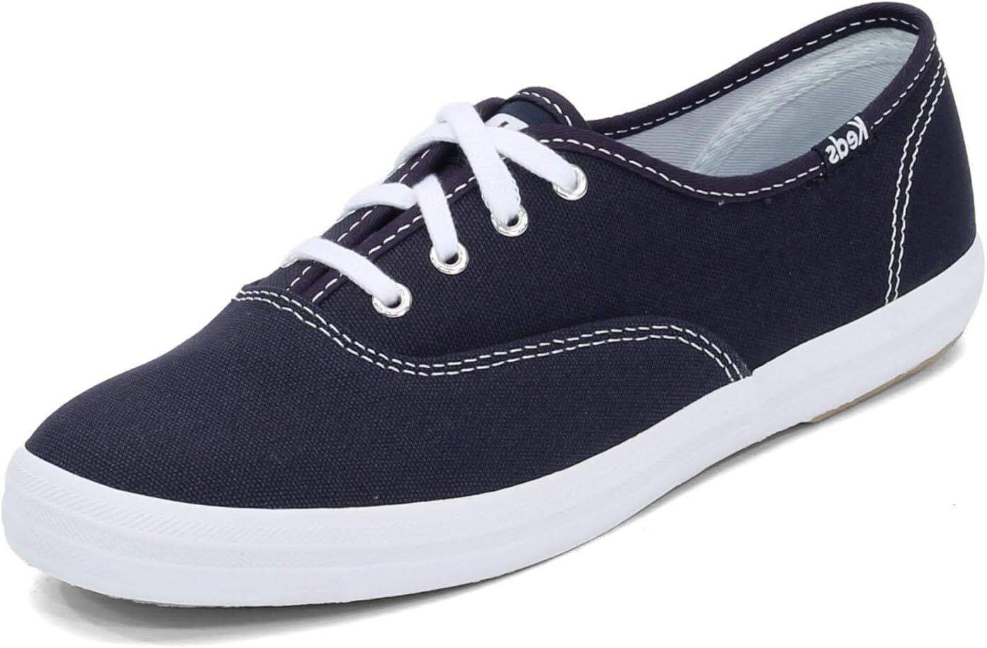 Keds Women\'s Champion Lace Up Sneaker, Navy Canvas, 9.5