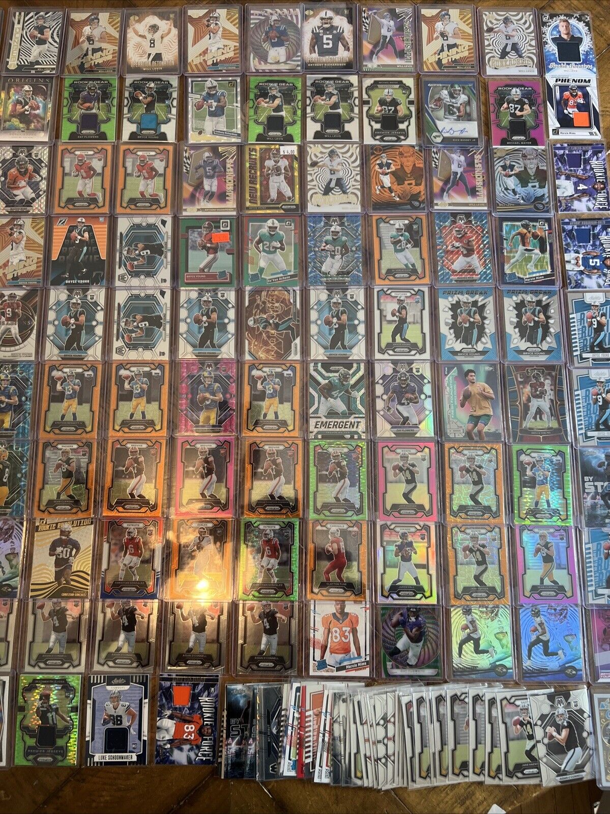 HUGE NFL Card Lot Of 157 Autos Patches Lots Of Color All Rookies Young Levis A.R