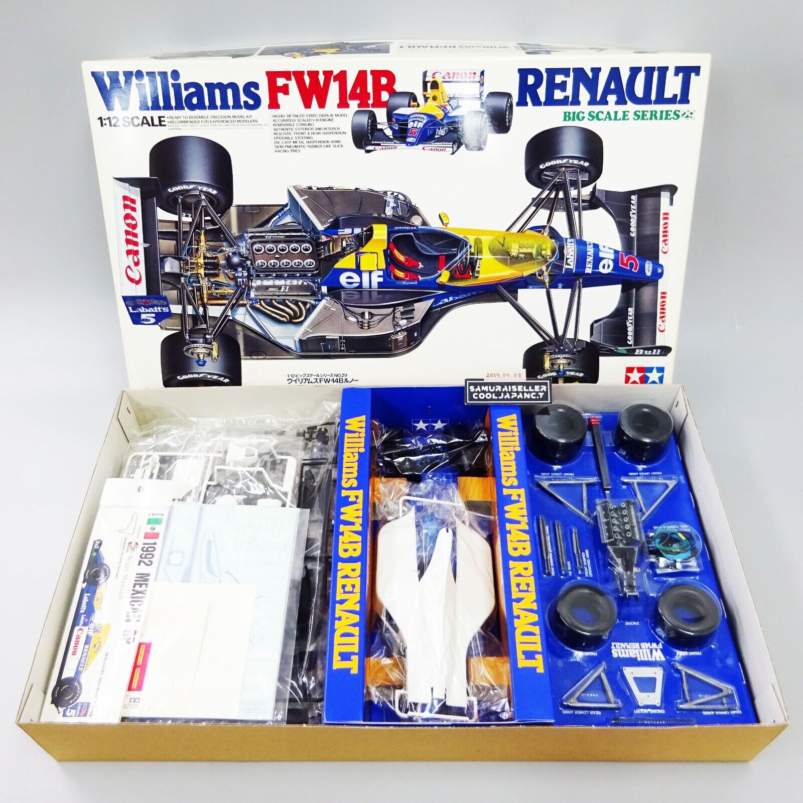 Tamiya 1/12 Williams FW14B Renault #1992 World Champion Plastic Model Kit NEW