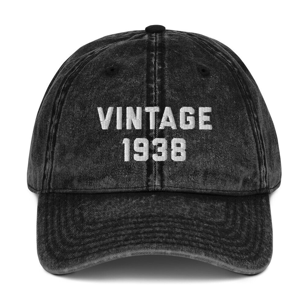 VINTAGE 1938 Embroidered Hat Cap Retro-Styled Dad Father Birthday Gift Christmas