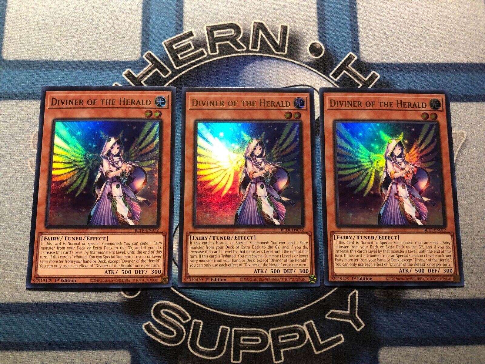 * 3X DIVINER OF THE HERALD 3X * ULTRA RARE 1ST EDITION BLTR-EN072 (NM) YUGIOH