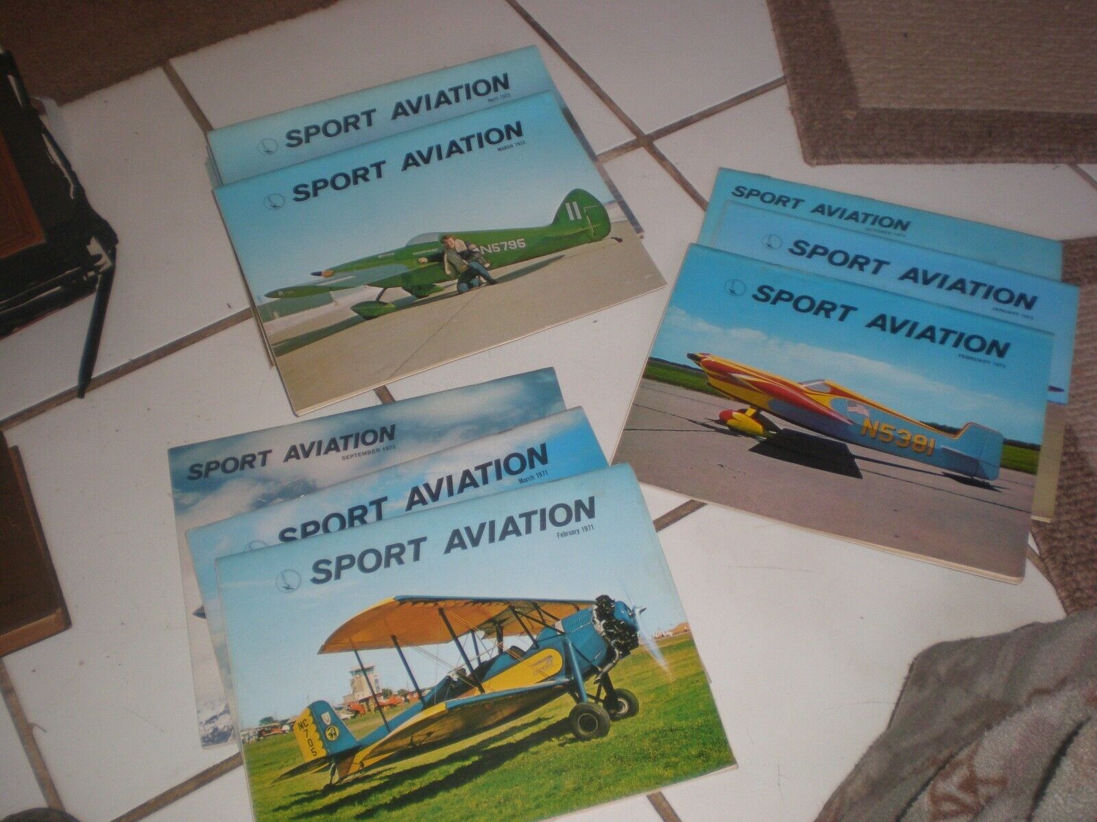 Lot 17 Sport Aviation Aircraft Magazines Vintage 1971, 72,73. 