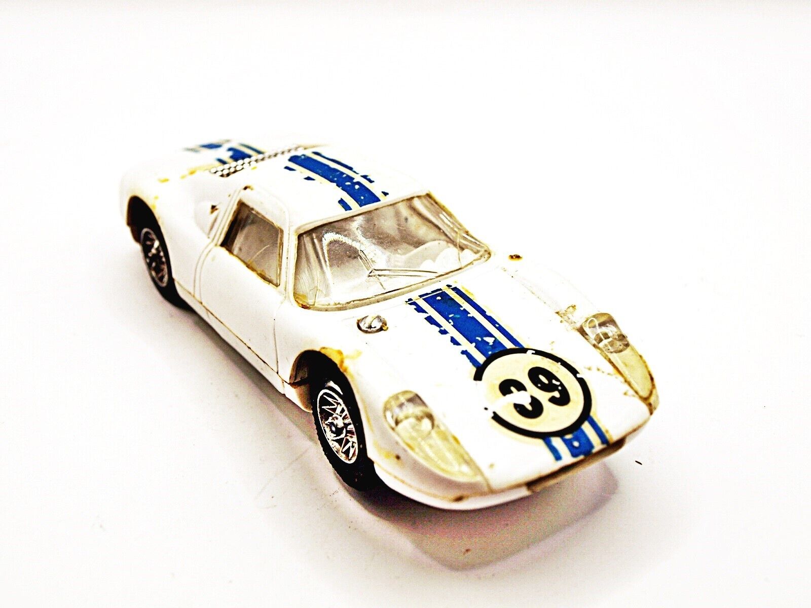 Vintage Strombecker Porsche 906 White/Blue #39 Running W/Lights