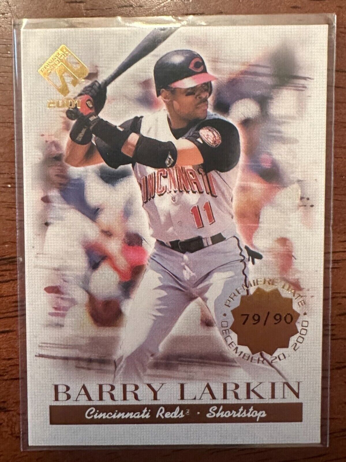2001 Pacific Private Stock BARRY LARKIN Premiere Date Parallel 79/90 IMPOSSIBLE 