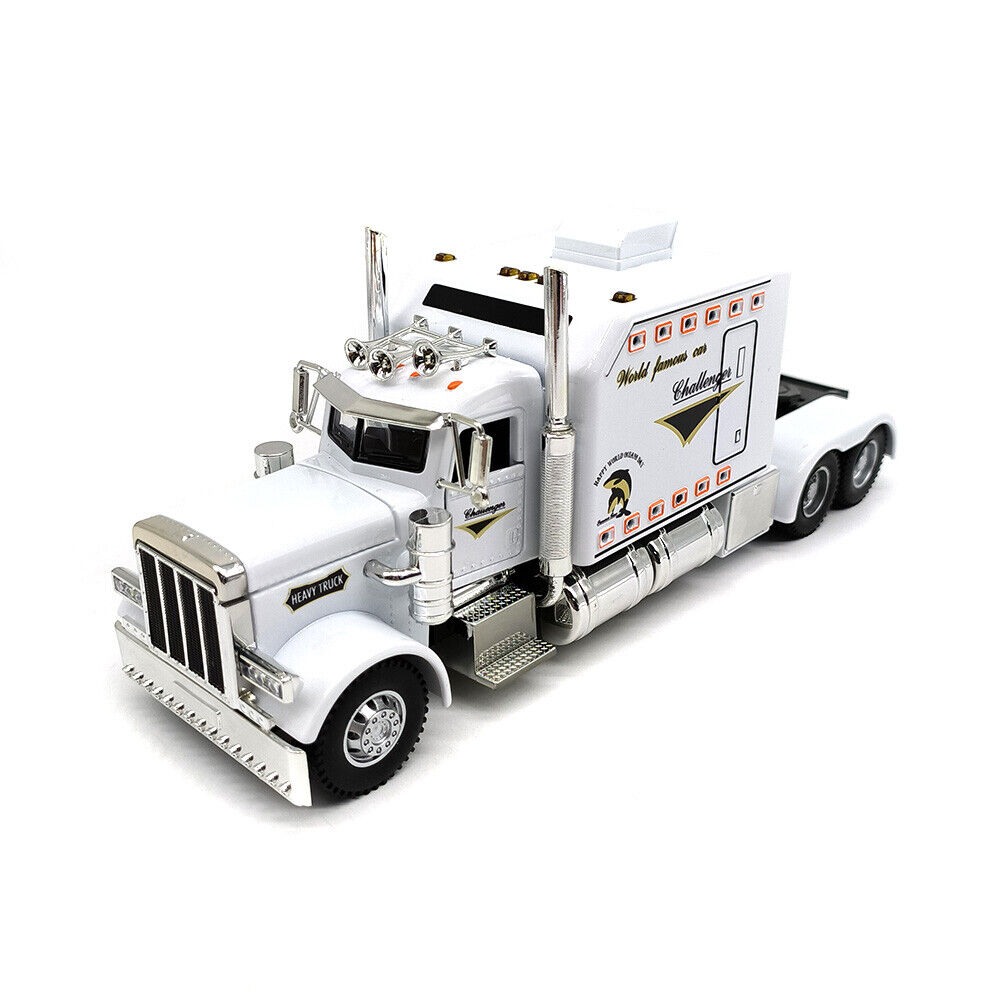 1:24 Peterbilt Heavy Truck 389 Diecast Model Car W/ Sound Light Collectible Toy