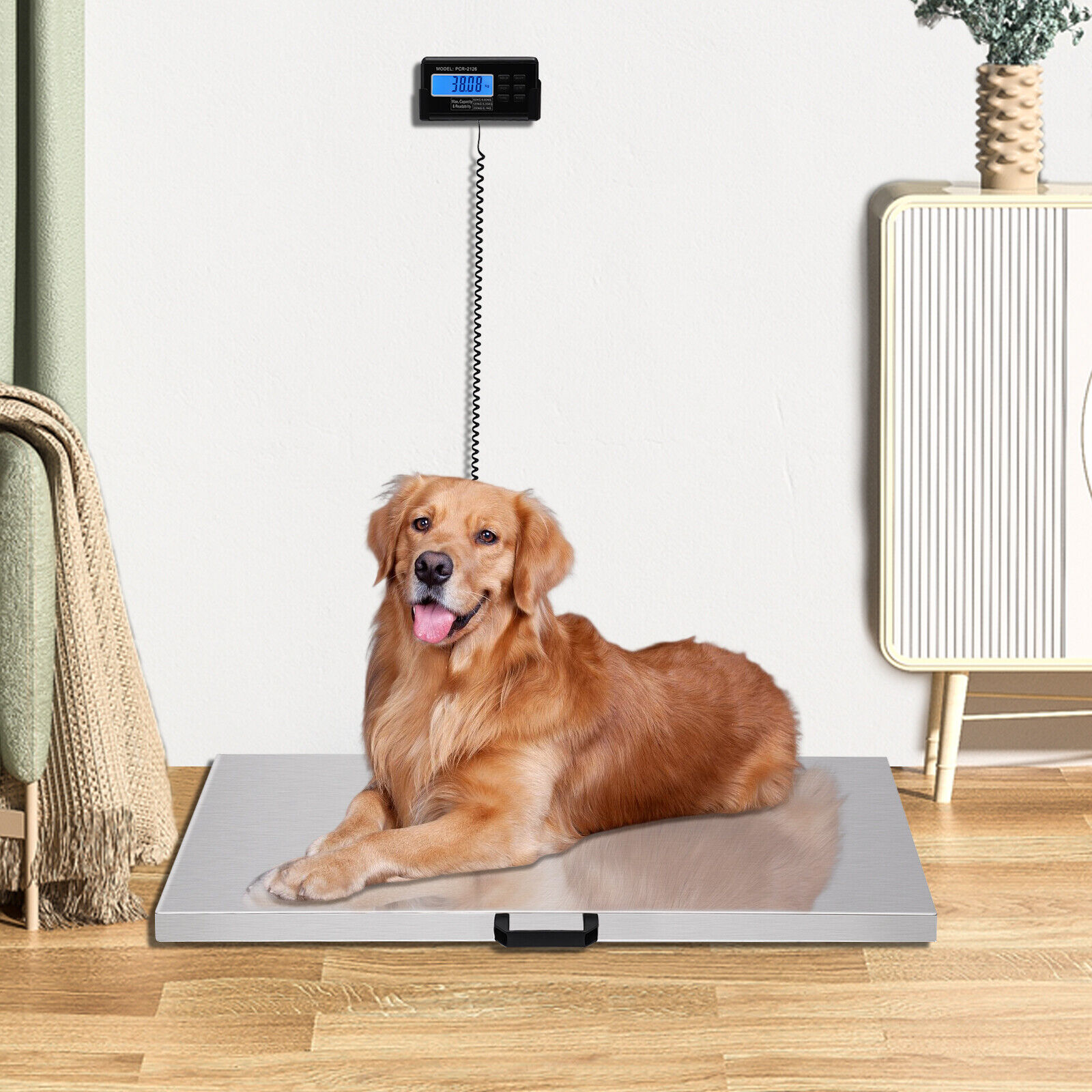 LARGE 440LB Dog Digital Pet Weight Scale for Shipping Veterinary Livestock NEW