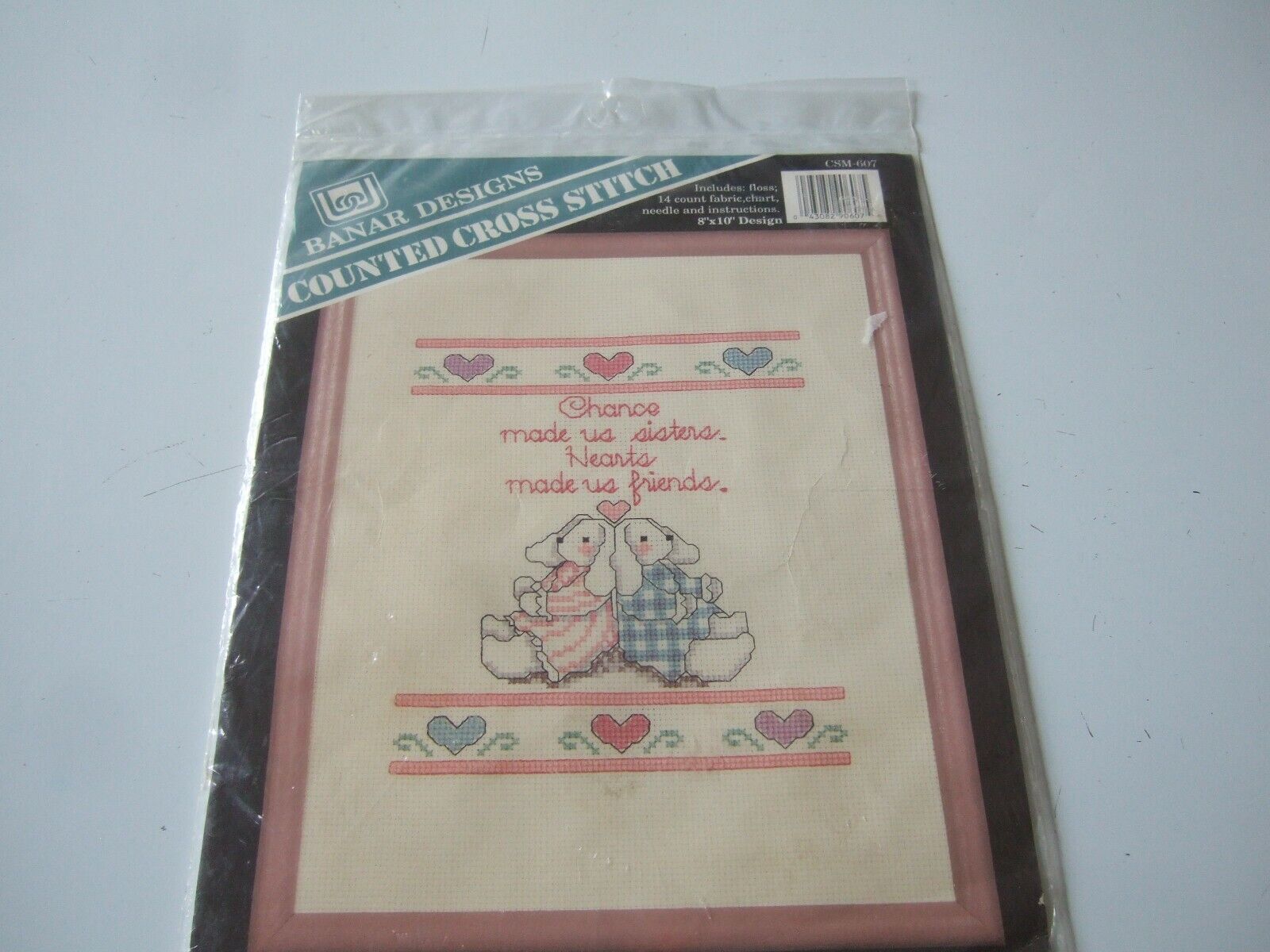 NEW SEALED BANAR DESIGNS COUNTED CROSS STITCH KIT   SISTERS - RABBITS  #CSM-607