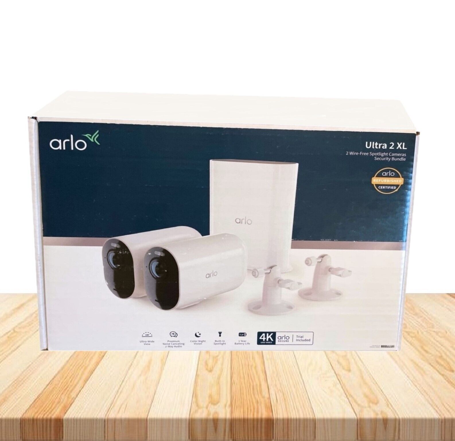 Arlo Ultra 2 XL  2-Camera 4K Wire Free Security System Factory Sealed RFRBSHD