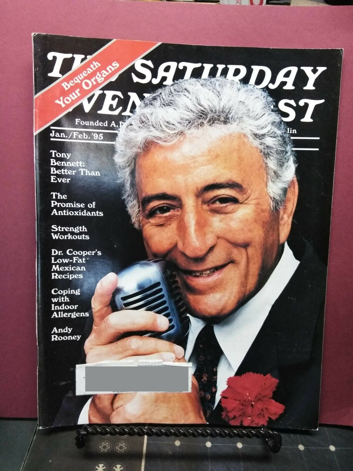 VINTAGE JANUARY/FEB 1995 SATURDAY EVENING POST MAGAZINE - TONY BENNETT COVER