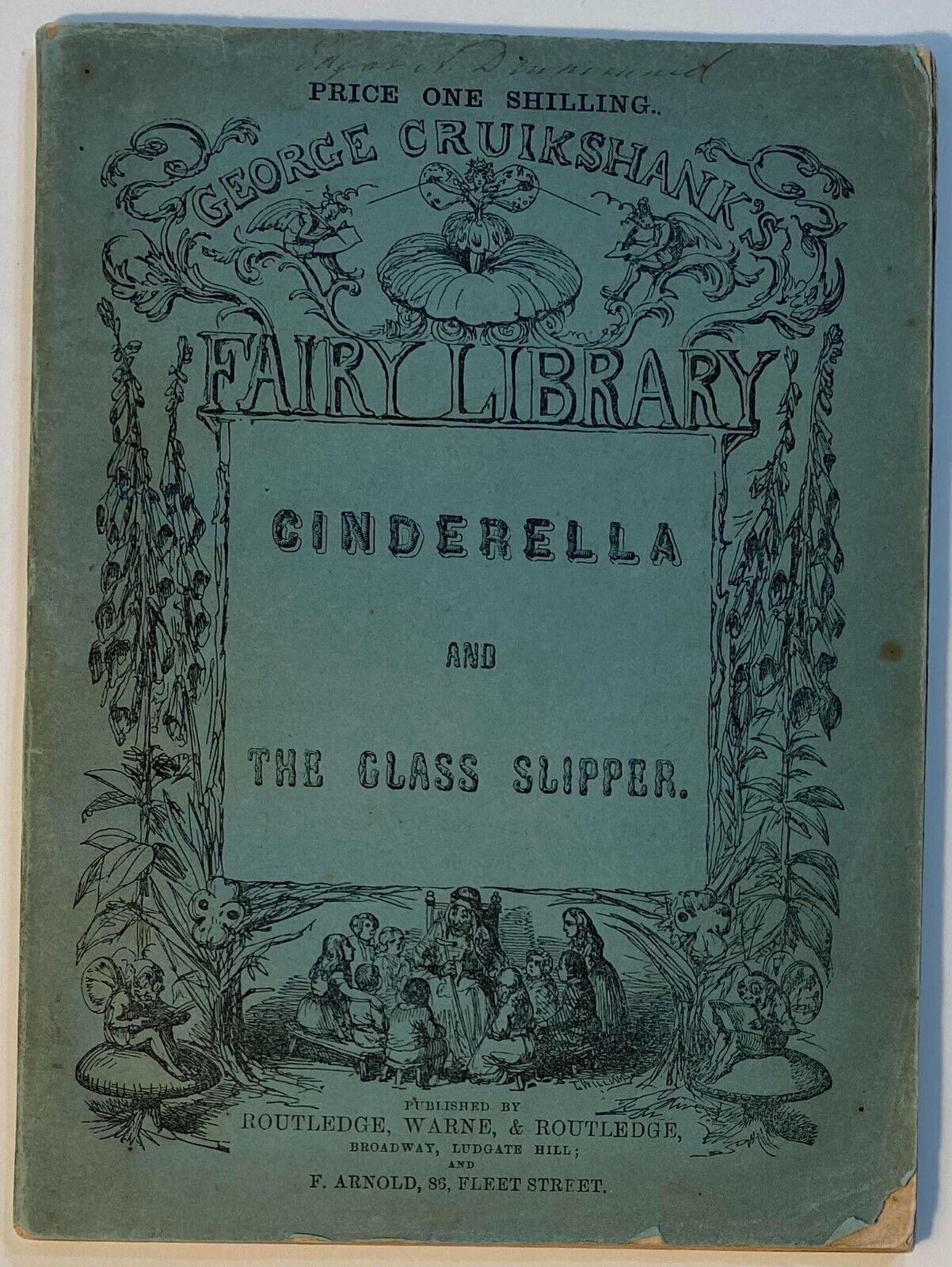 Antique Cinderella and The Little Glass Slipper George Cruikshank 1868 Softcover
