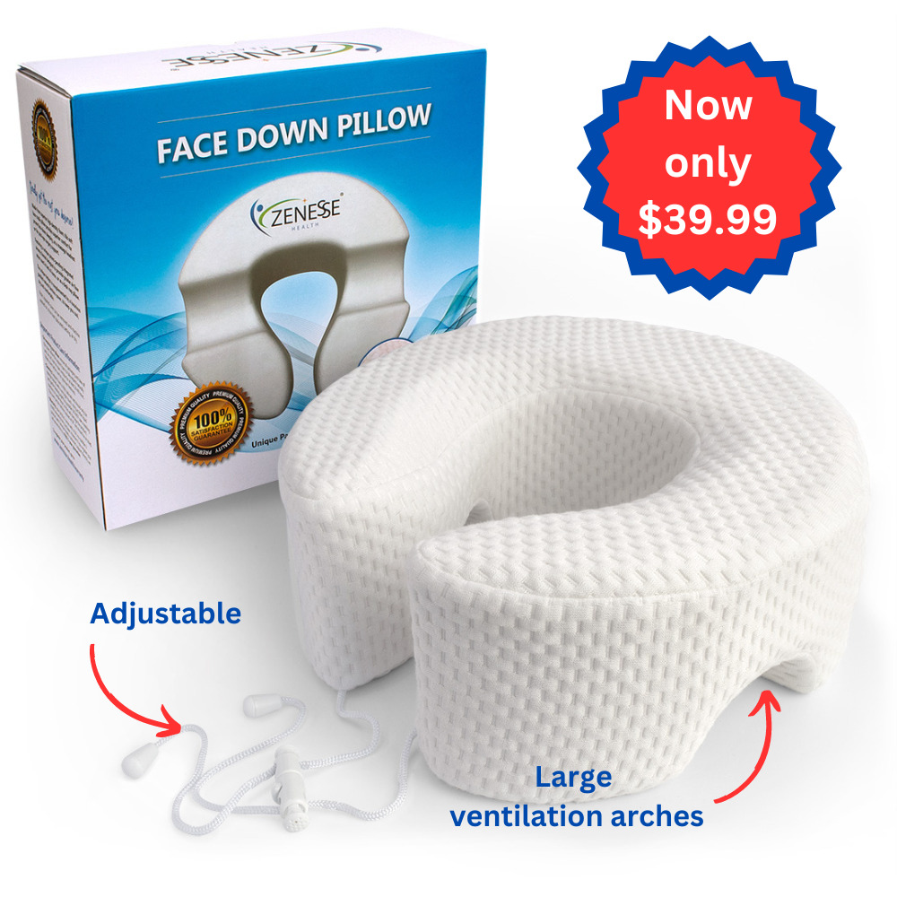 Face Down Pillow - Superior Face Cradle Pillow for Laying on Stomach or Massage
