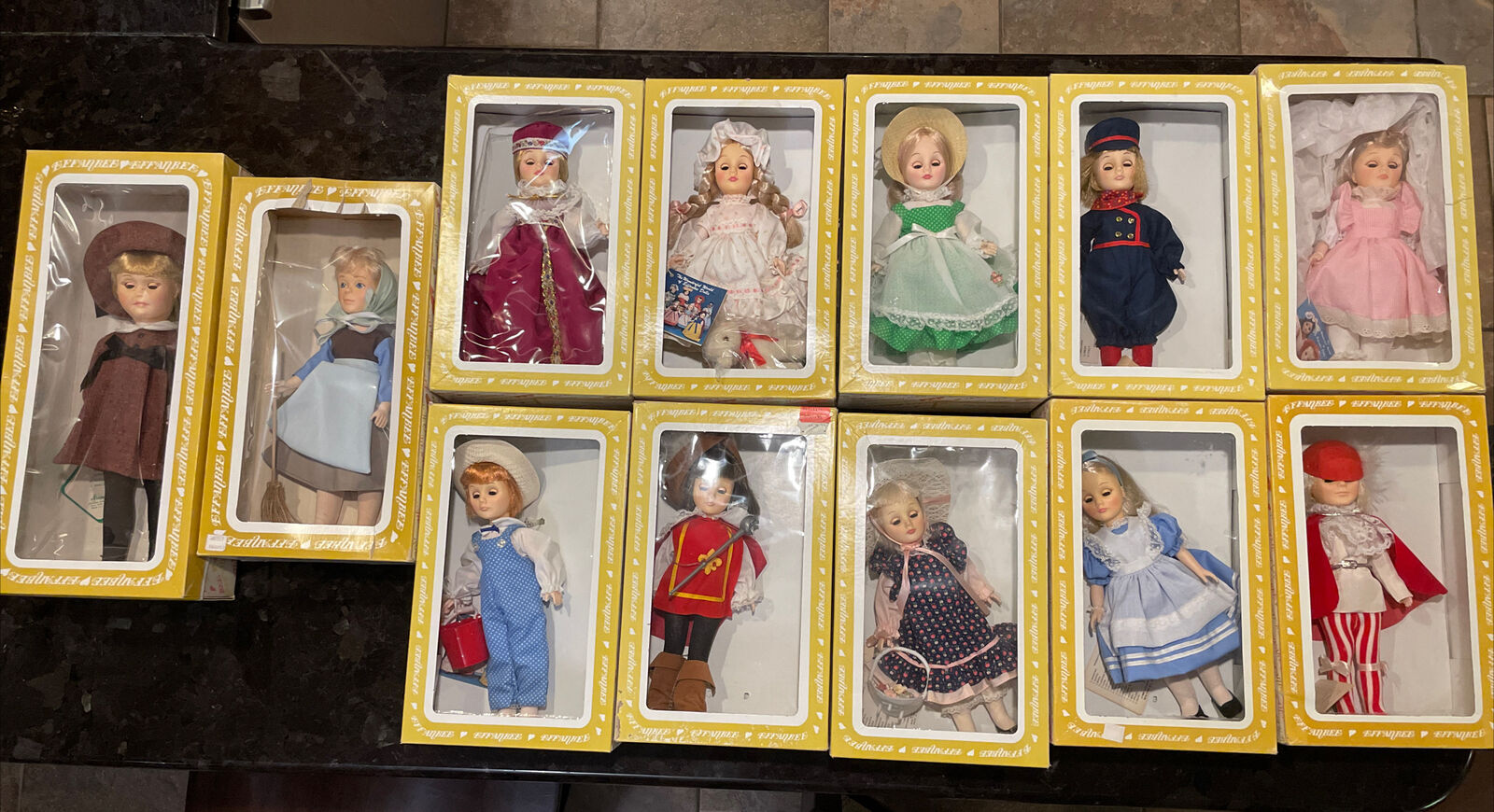 Vintage Effanbee Doll Lot Of 12 Dolls - Cinderella Rapunzel Jack Prince Charming