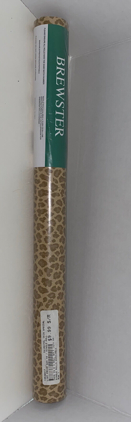 Brewster Wallpaper Animal Skin Cheetah Leopard Print 20.5”x33 Ft Roll #30917 NEW