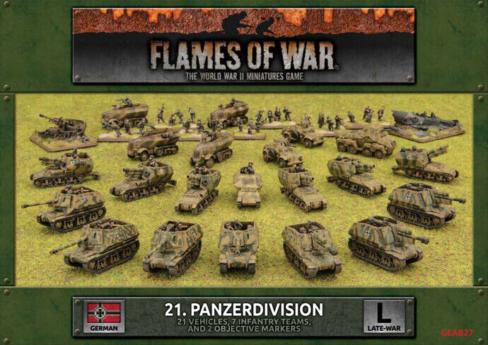Flames of War GEAB27 21st Panzerdivision with Vehicles, Infantry & More