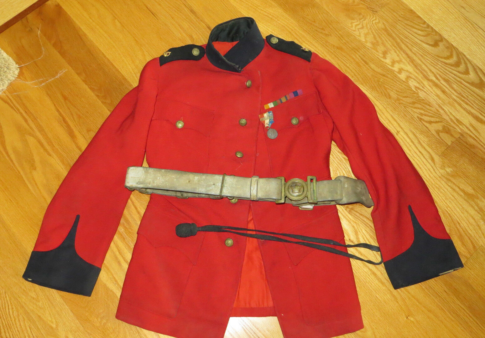 Early British Boer War Red Coat Tunic w/ Belt & Knot South Africa Medal