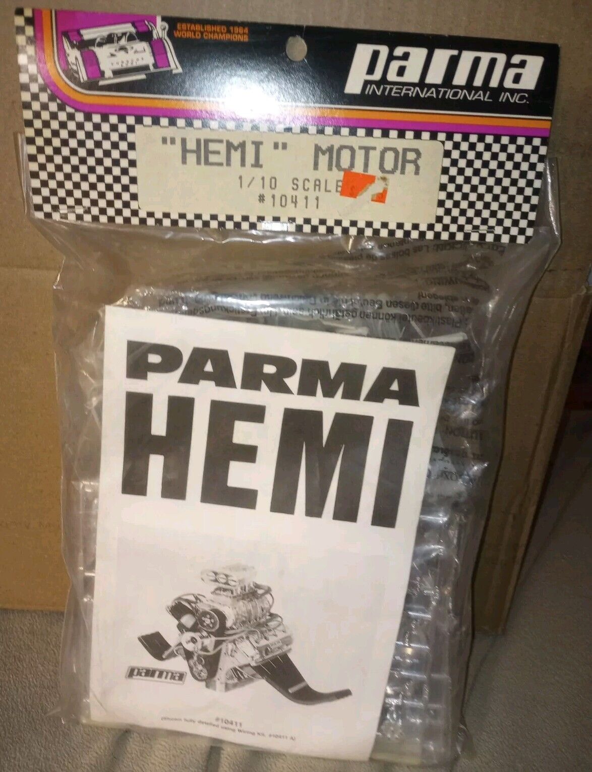 Vintage Parma HEMI Engine Kit Still in Sealed Bag 1/10 Scale 10411
