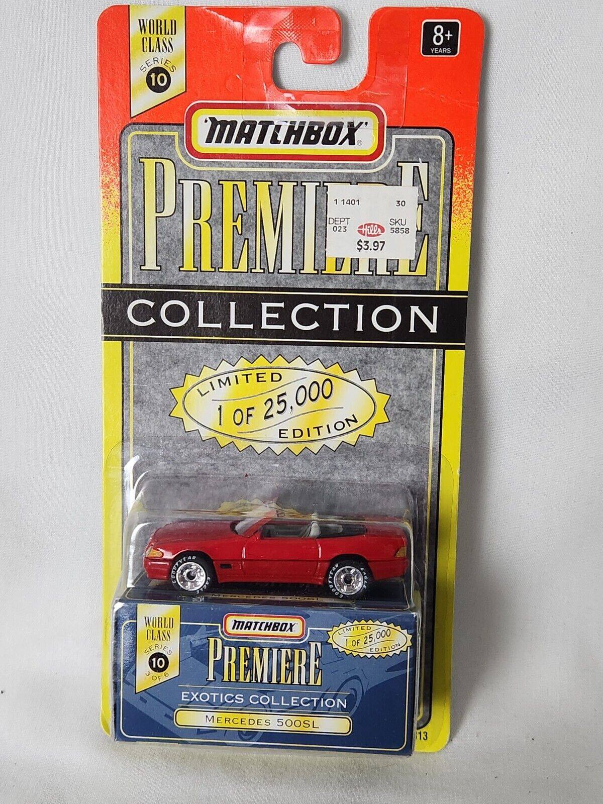 1997 Matchbox Mercedes 500SL Red Premiere Collection Limited Edition New B47
