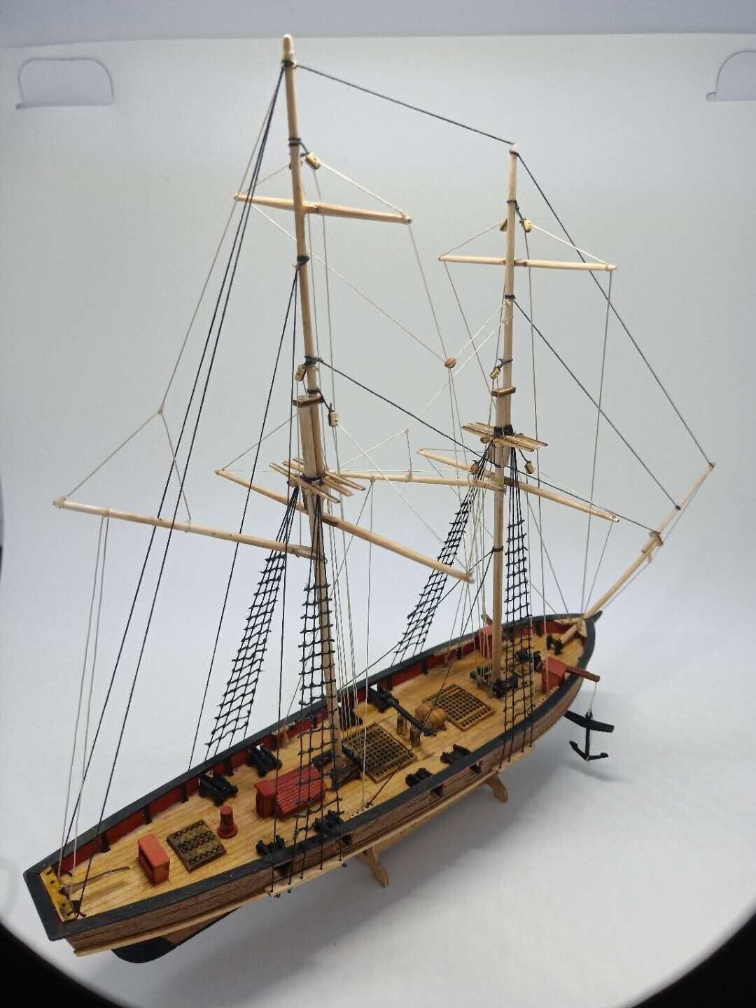 Scale 1:96 Laser-cut Wooden Sailboat Model Kit: The HARVEY 1847 Ship Model
