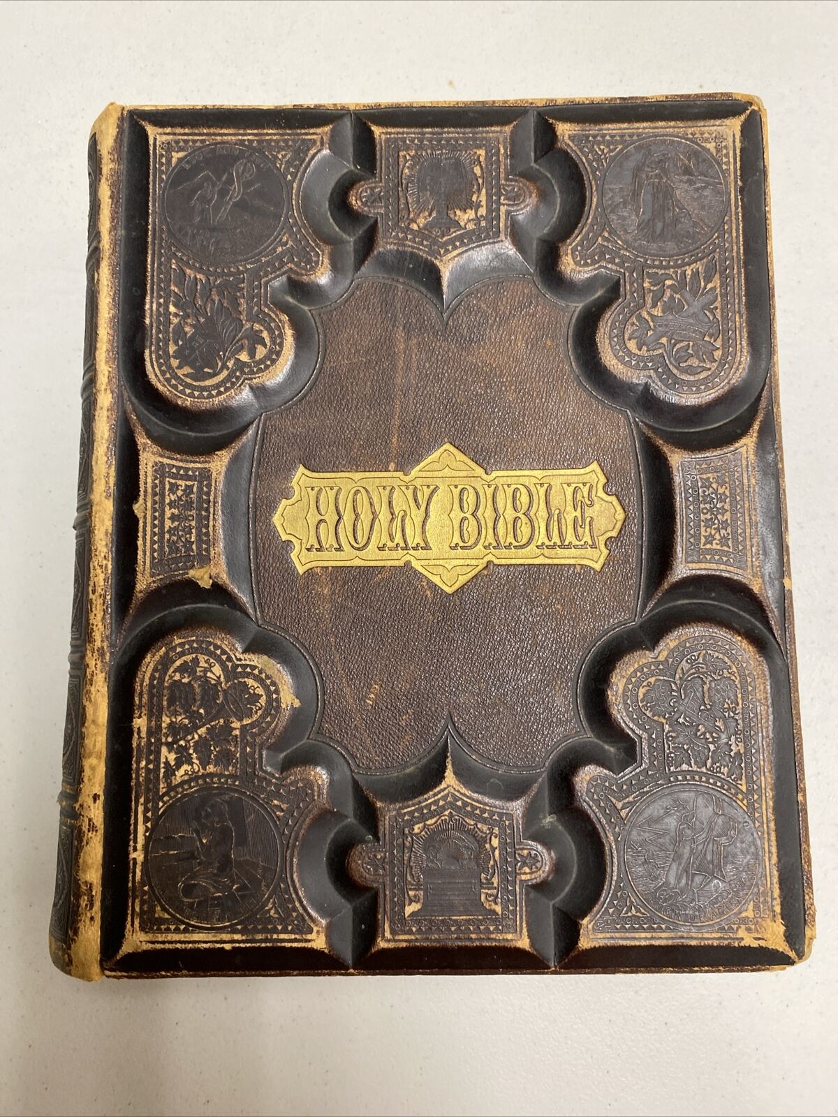 1874 German Antique  Holy Bible \