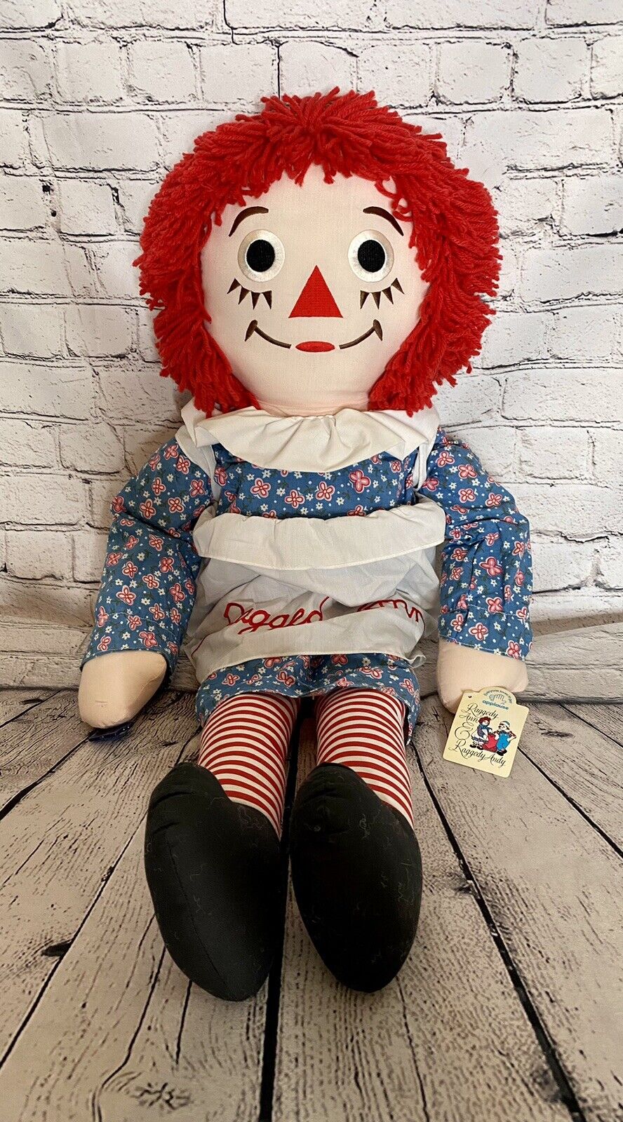 Vintage NWT Applause Raggedy Ann Doll 36” Tall Embroidered Eyes (See Video)