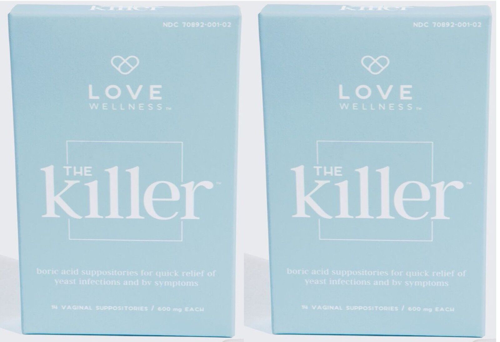 2 Pack- Love Wellness The Killer Vaginal Suppositories