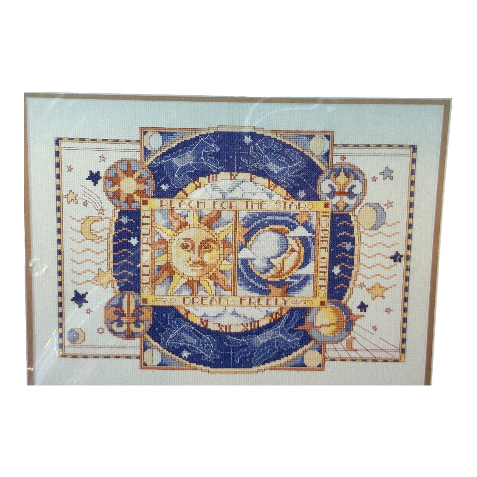 1993 Bucilla Cross Stitch Kit #40743 Celestial Picture/Pillow 16\