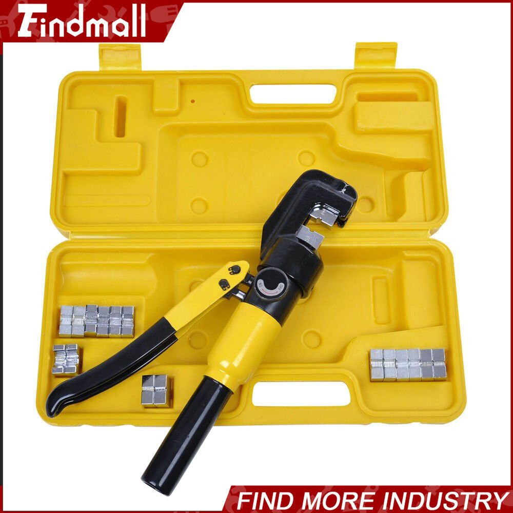 Findmall 10Ton Hydraulic Crimper Crimping Tool Wire Battery Cable Lug Terminal