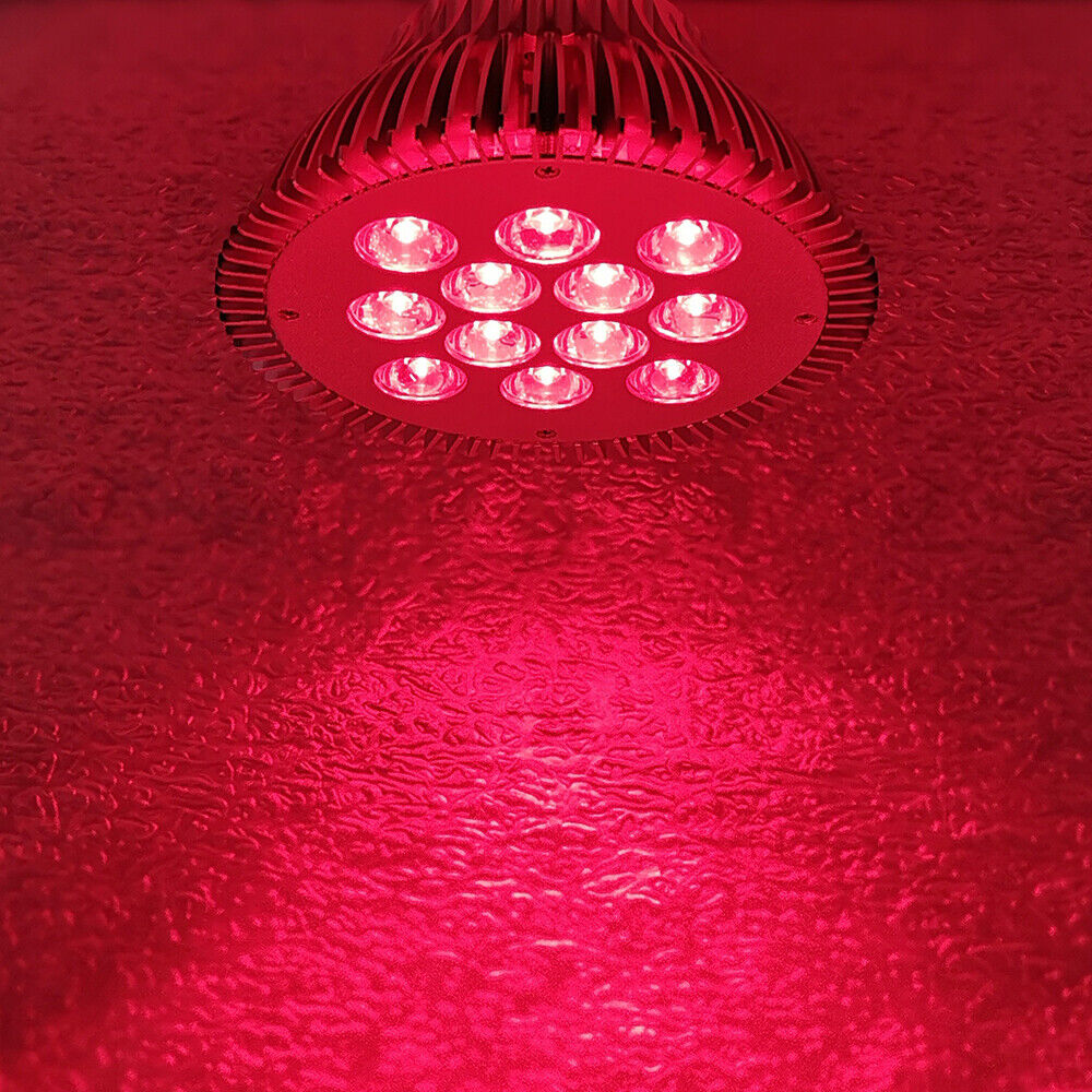 36W Deep Red 660nm PAR38 LED Lamp Spot Light Bulb Therapy Plant E26 E27