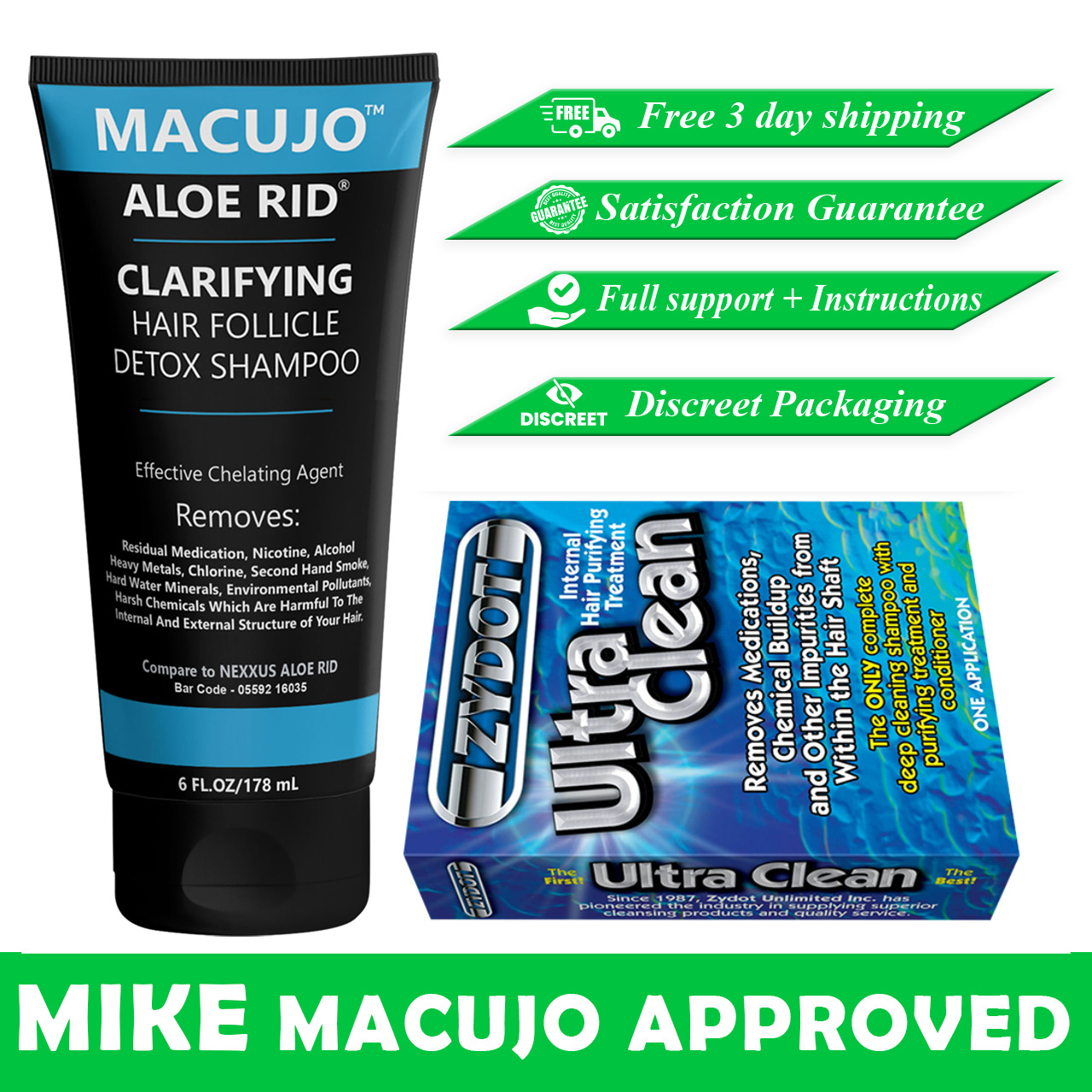Original Macujo Aloe Rid Shampoo with   (Approved Last Step Duo)