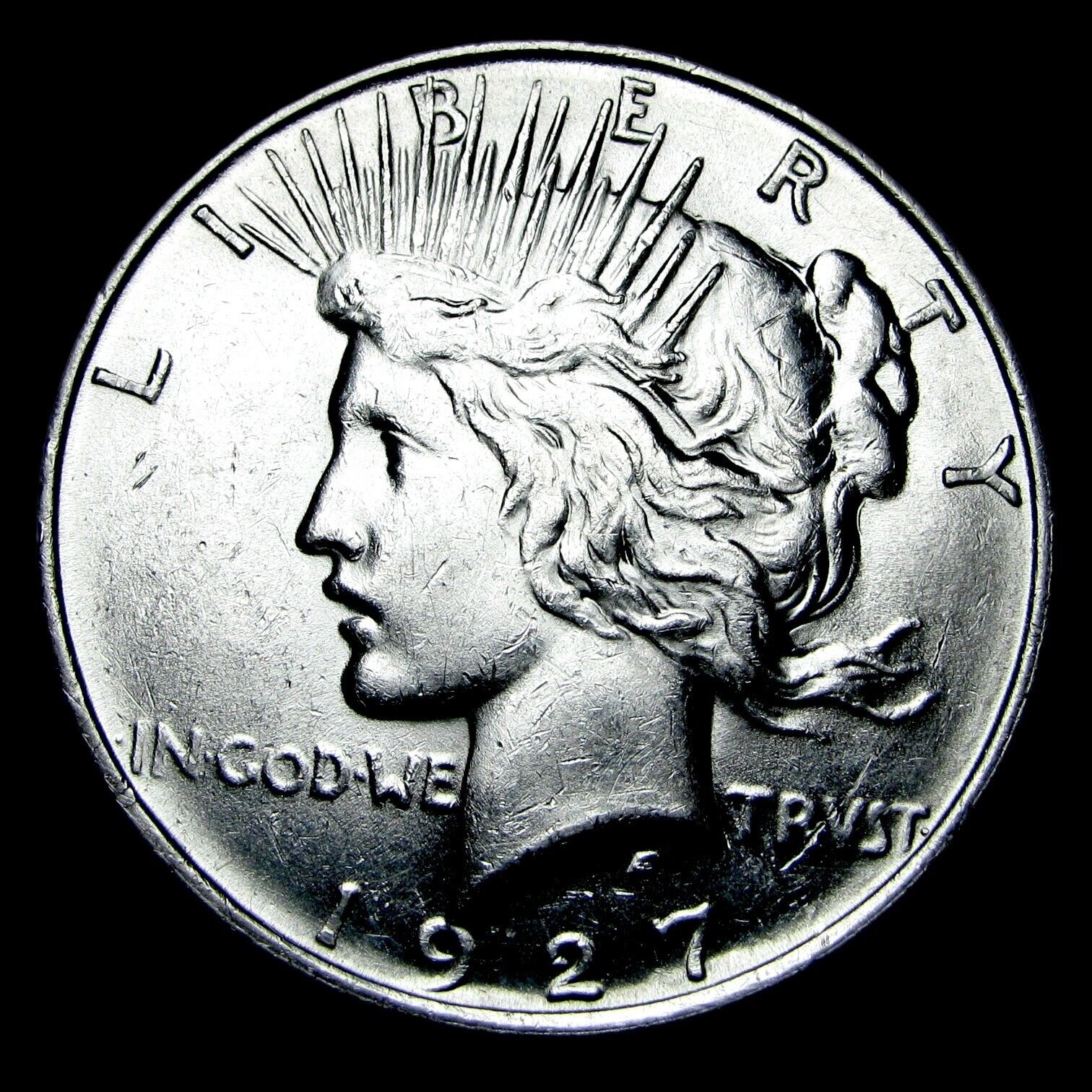 1927-D Peace Dollar Silver ---- Stunning Coin ---- #534X