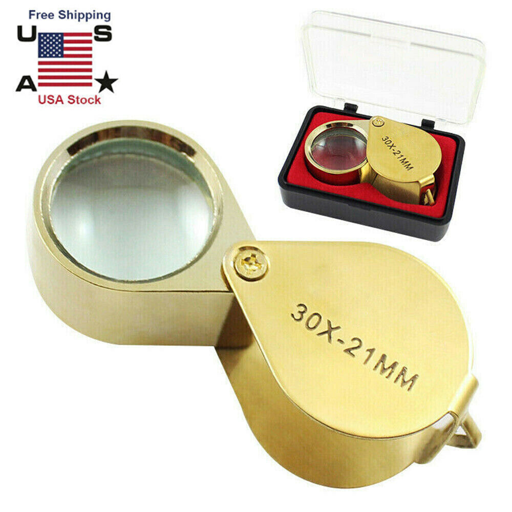 30X Jewelers Loupe Magnifier Jewelry Coin Loop Magnifying Glass Eye Pocket