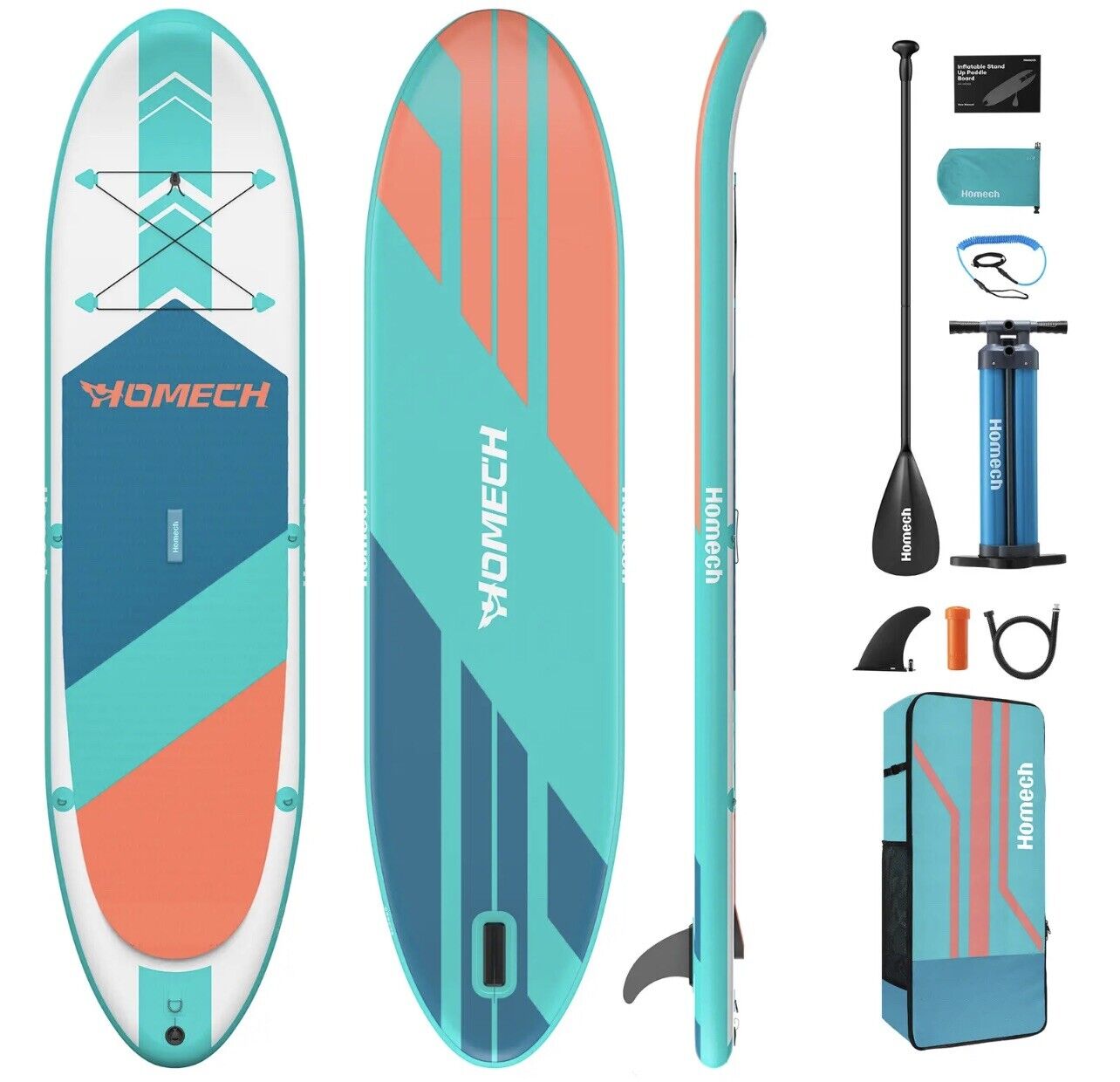Homech Inflatable Stand-Up Paddle Board, Durable Lightweight 10\' 10”