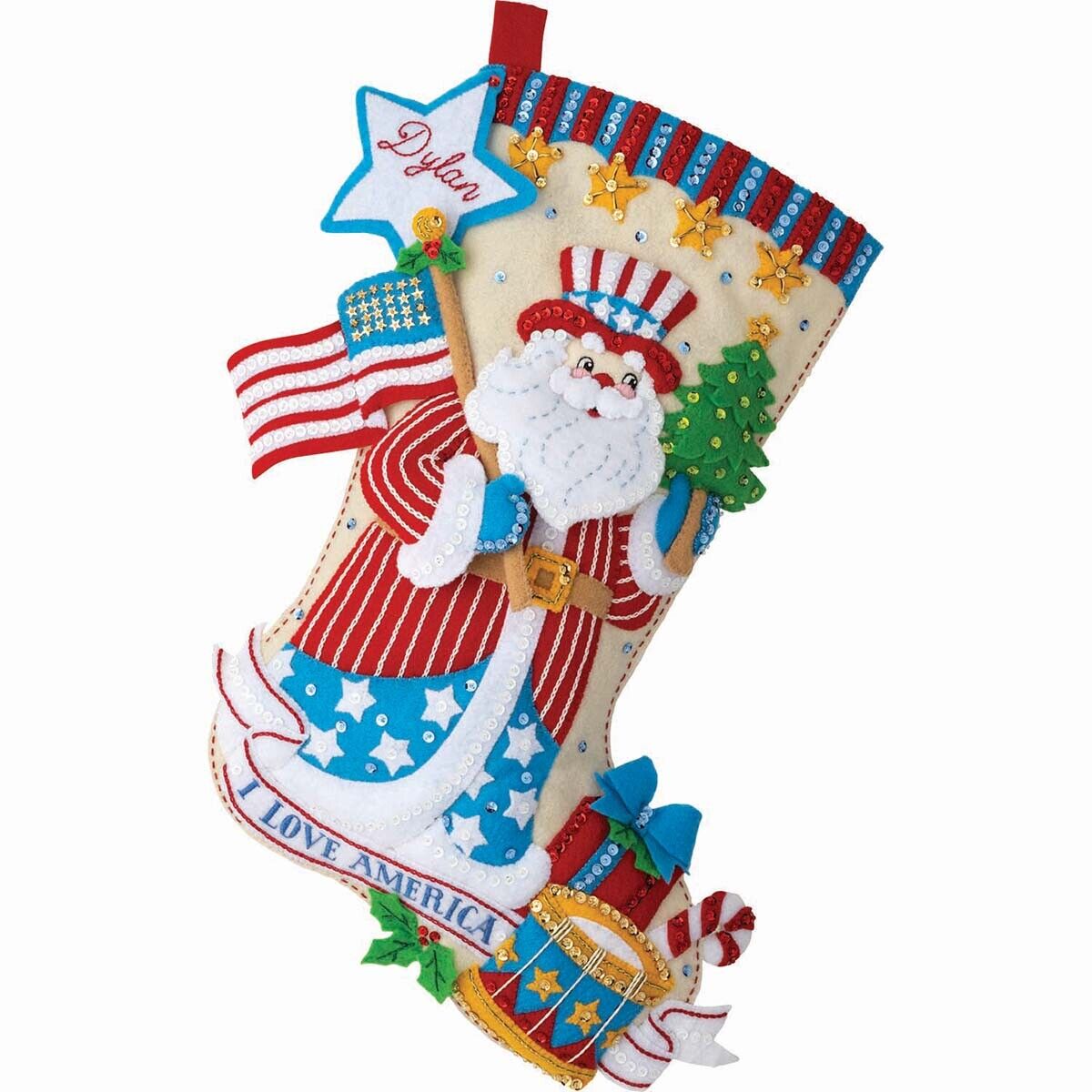 Bucilla® Stars & Stripes Santa Stocking Kit