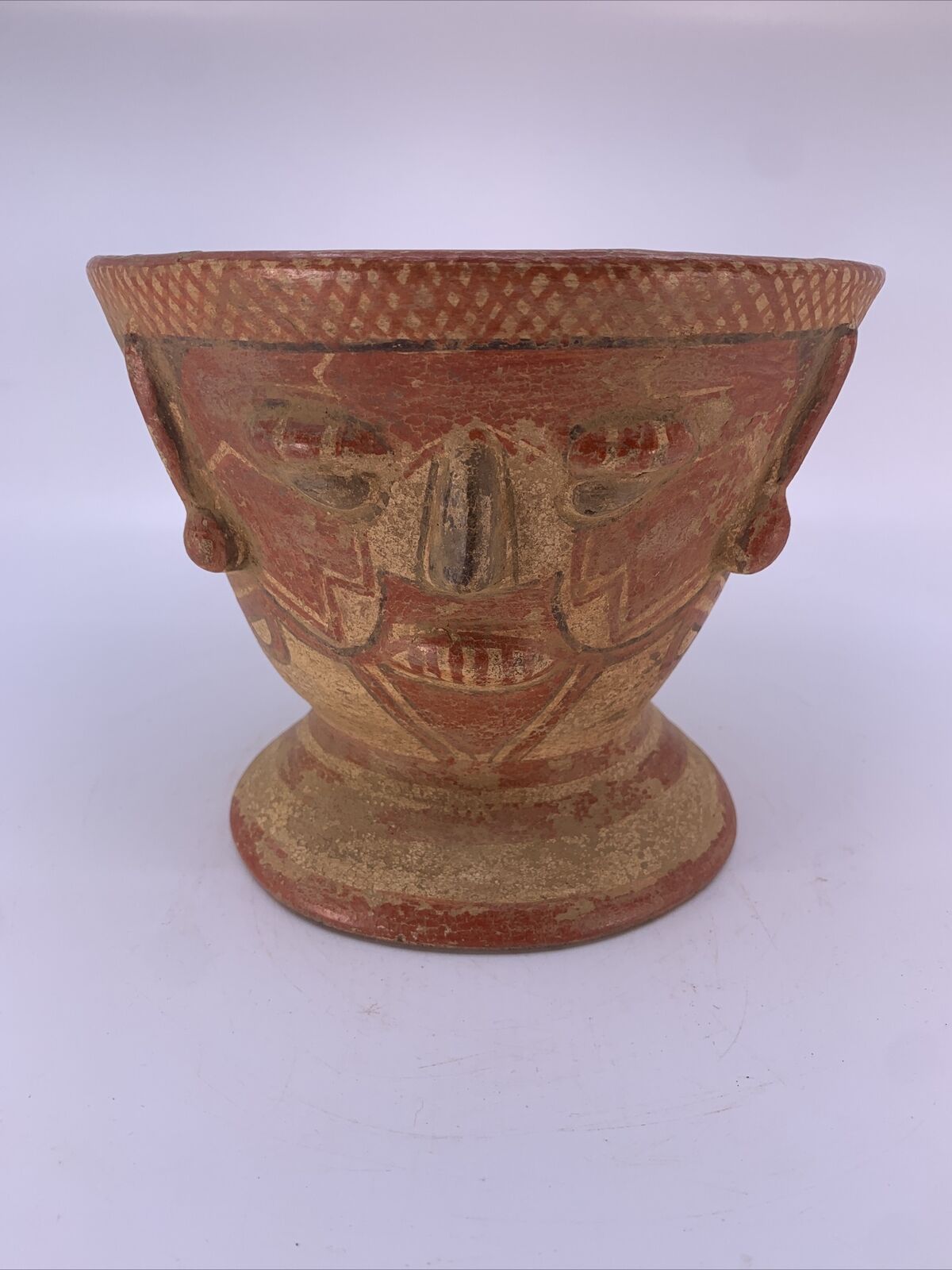 Pre Columbian, Authentic Artifact, Ceramic/Pottery, Poly-Chrome, Eclipse Vessel