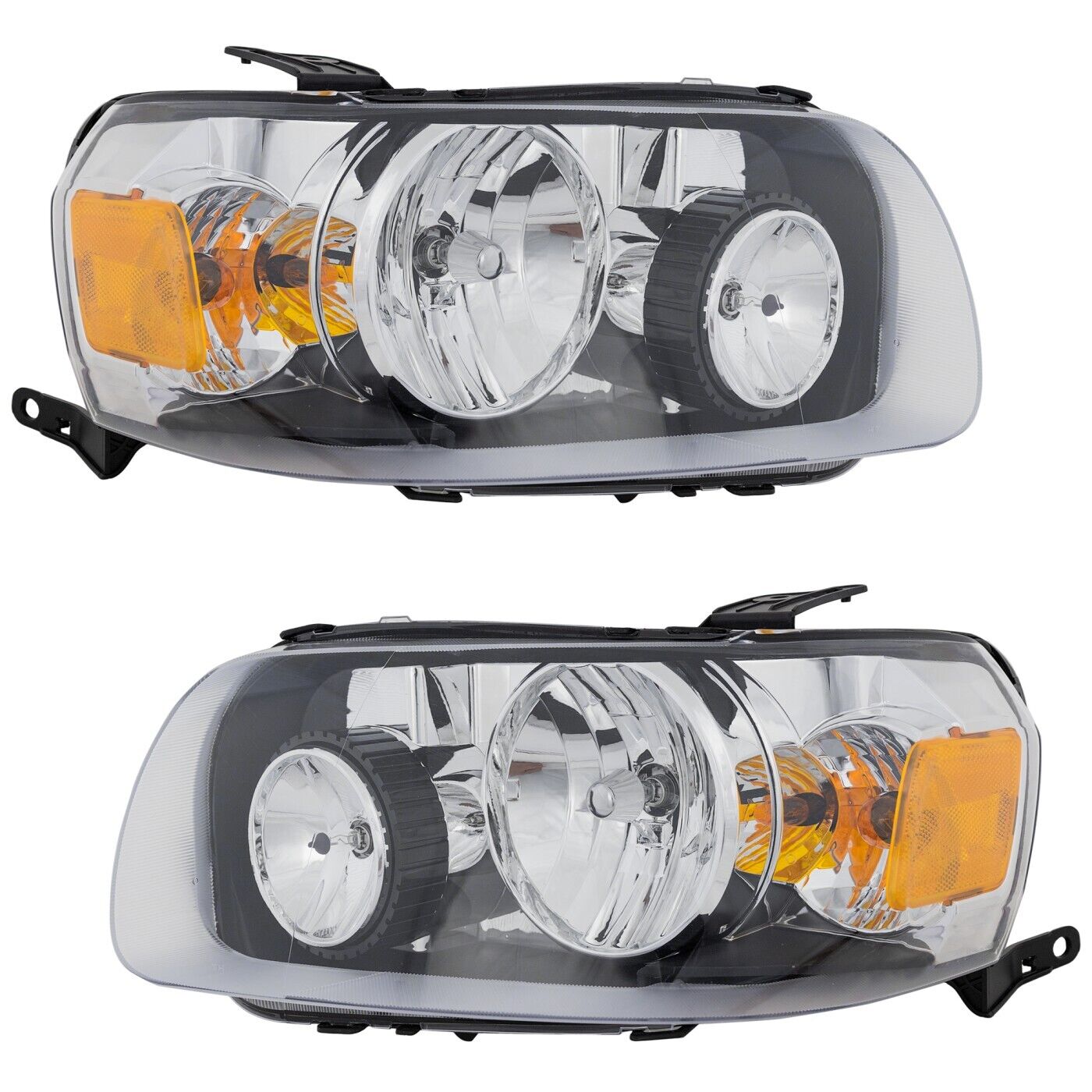 Headlight Set For 2005-2007 Ford Escape with Bulbs Driver and Passenger Side