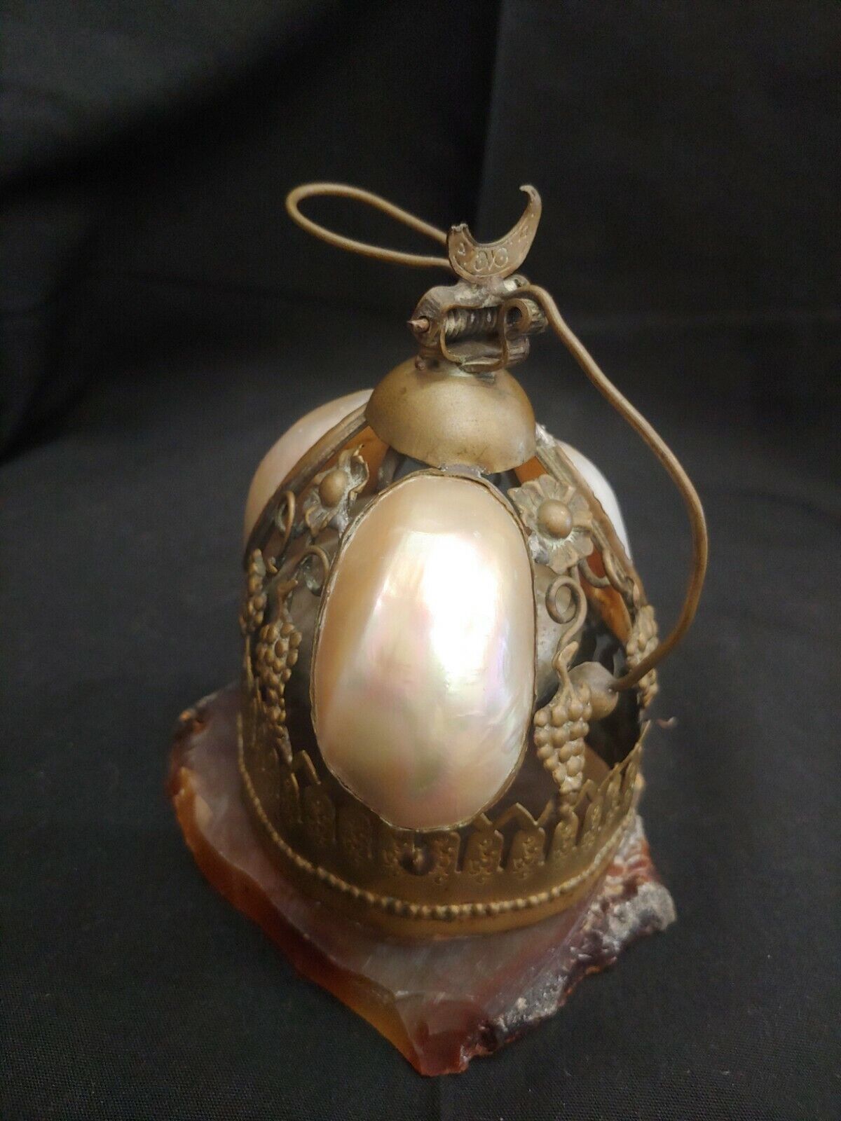 Antique French Palaice Royale Mother of Pearl Table or Servant Bell