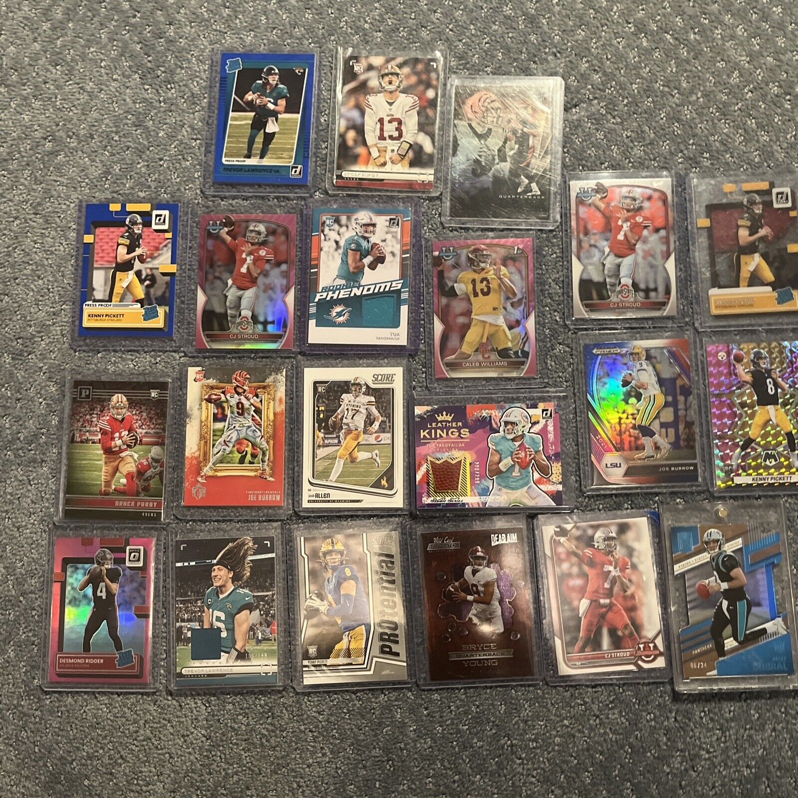 HUGE NFL ROOKIE QB LOT- Purdy, Burrow, Allen,Stroud, Tua, Williams And More