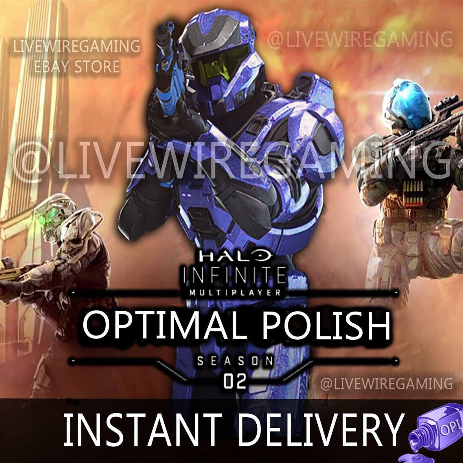Halo Infinite OPI Armor Coating OPTIMAL POLISH Purple w/ Bonus Challenge Swap