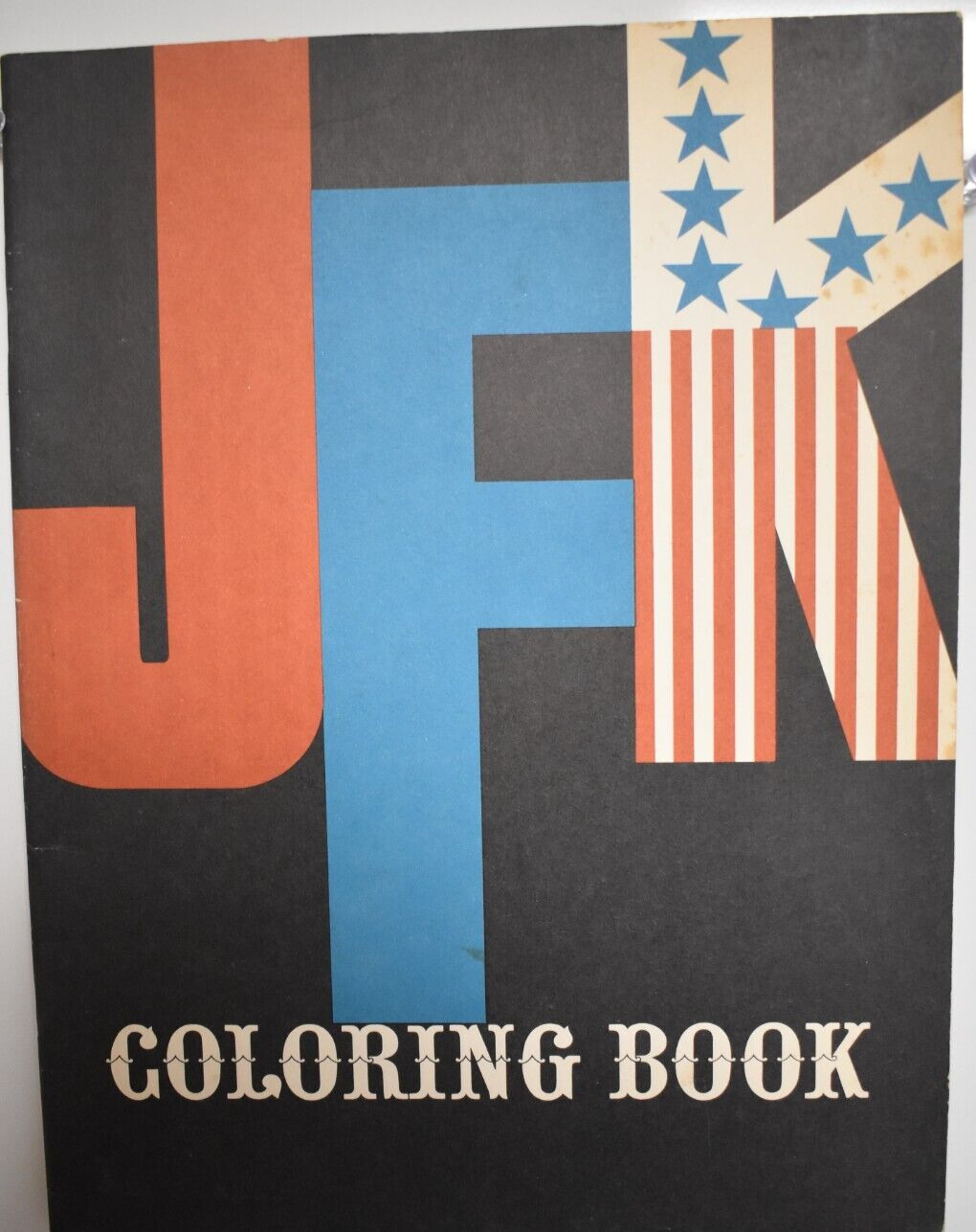 JFK COLORING BOOK vintage 1963 Jackie Kannon  Drucker Jackie Kennedy