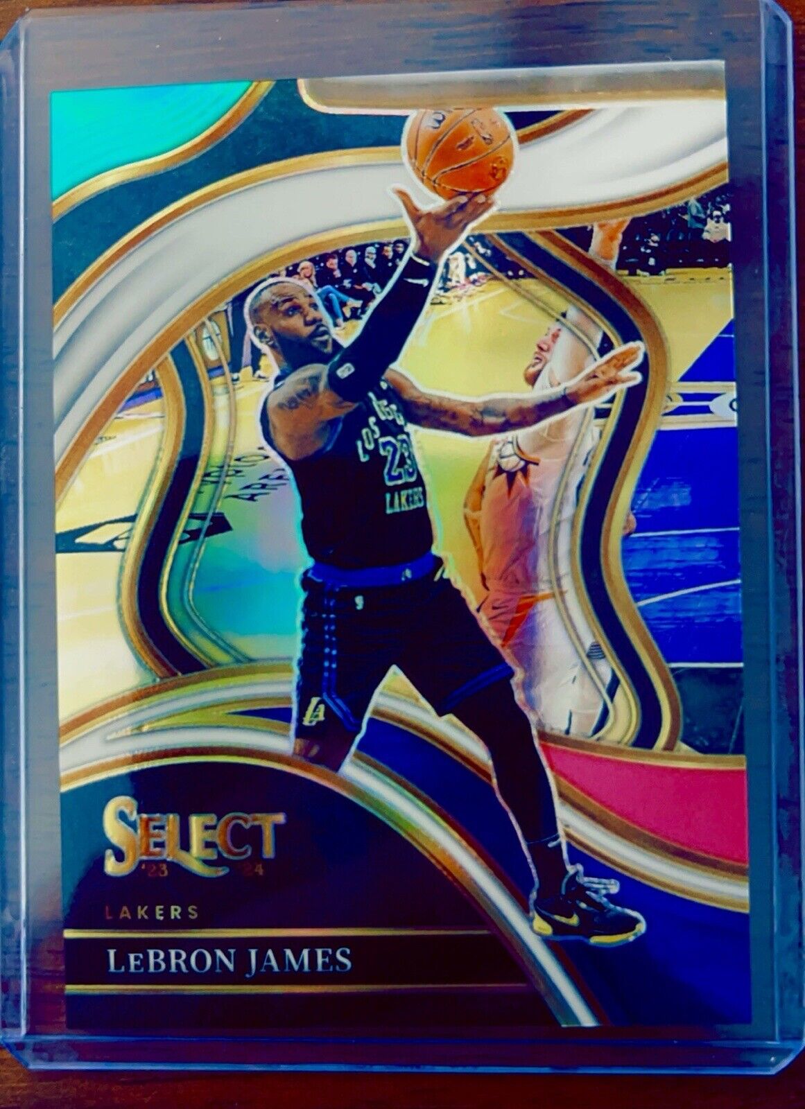 LeBron James #266 Courtside #/49 Teal White Pink 2023-24 Select Beautiful card